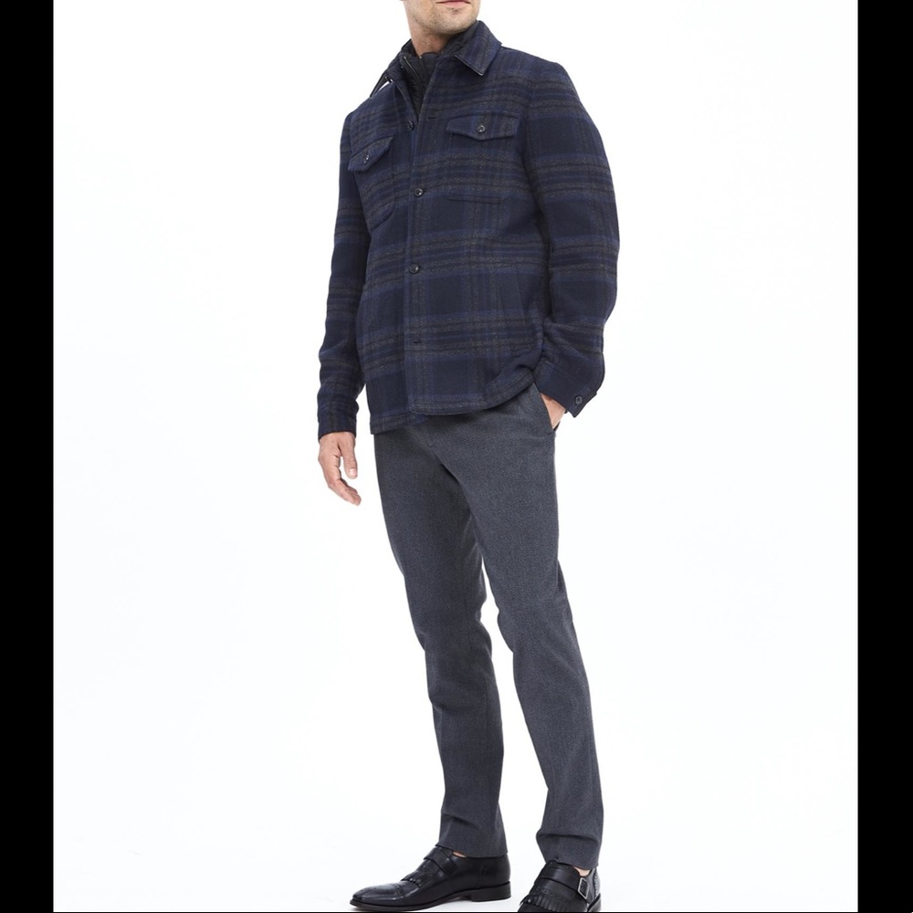 Banana Republic Plaid Shirt Jacket